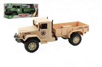 Auto vojenské nákladní plast 30cm asst 2 barvy v krabici 34x14x13cm