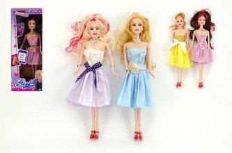 Panenka kloubová plast 28cm asst 4 druhy v krabičce