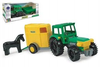 Traktor s vlečkami plast 38cm asst 2 druhy Wader