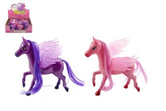 Kůň s křídly plast 15cm, 2 barvy - 1 kus