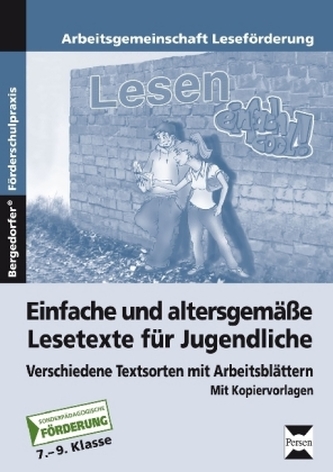 Einfache und altersgemäße Lesetexte für Jugendliche