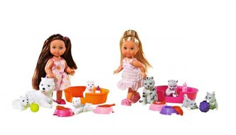 Panenka Evička s domácím mazlíčkem (1 Ks)