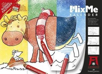 MixMe Kalender, Ausmalkalender, m. Wachsmalkreiden