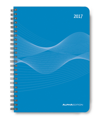Wochenplaner A5 PP blau 2017 - Ringbindung