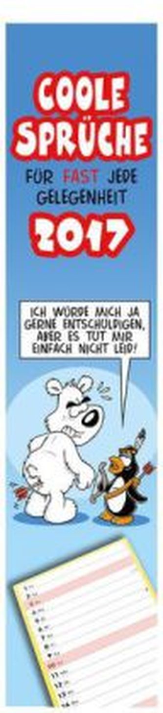 Coole Sprüche 2017, Streifenkalender
