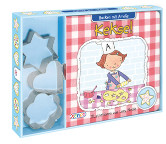 Backen mit Amelie - Kekse!, m. 3 Ausstechförmchen aus Metall