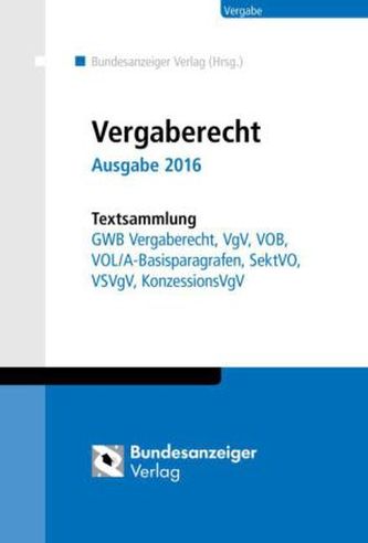 Vergaberecht, Ausgabe 2016