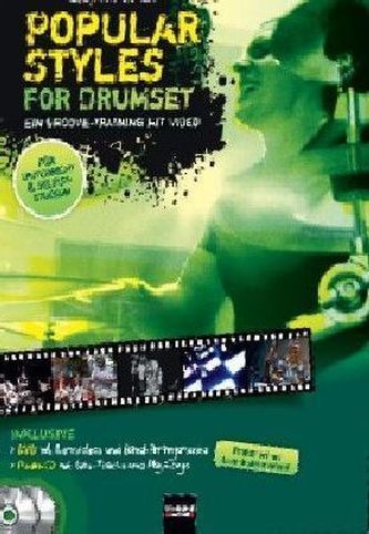 Popular Styles for Drumset, m. DVD + Audio-CD