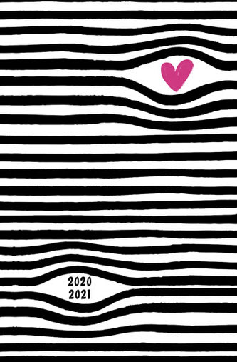 Diář školní 2020-2021: Srdíčko a proužky