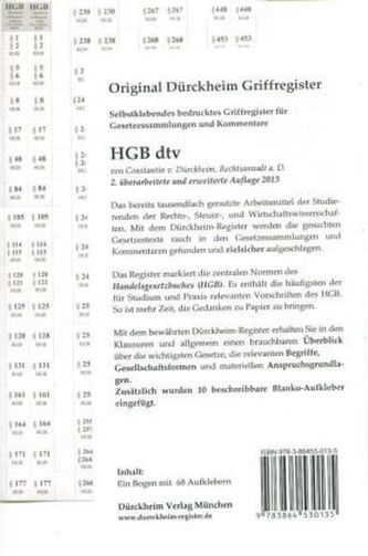 HGB im dtv Griffregister