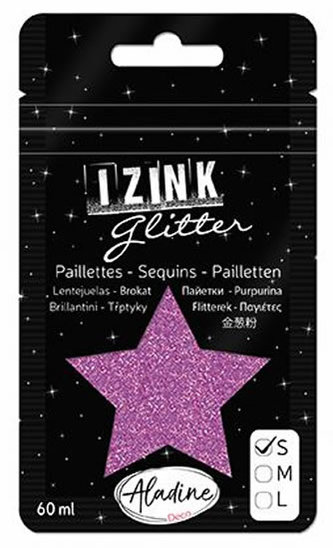 Třpytky IZINK Glitter velikost S - světle fialová, 60 ml