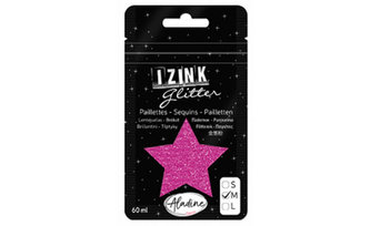 Třpytky IZINK Glitter velikost M - fuchsiová růžová, 60 ml
