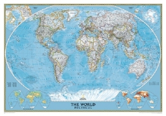 National Geographic Map Classic World Map, Großformat, Planokarte