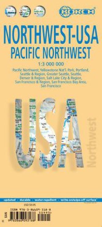 Borch Map Northwest-USA, Pacific Northwest.