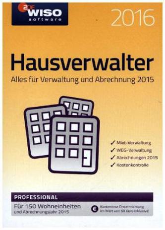 WISO Hausverwalter 2016 Professional, CD-ROM