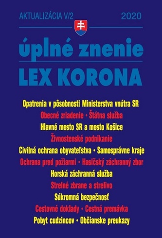 Aktualizácia V/2 úplné znenie LEX KORONA 2020
