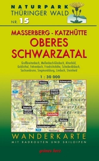 Wanderkarte Masserberg, Katzhütte, Oberes Schwarzatal