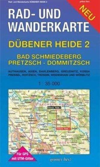 Rad- und Wanderkarte Dübener Heide. Tl.2