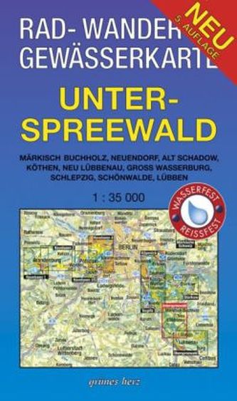 Rad-, Wander- und Gewässerkarte Unterspreewald