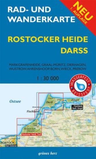 Rad- und Wanderkarte Rostocker Heide, Darß
