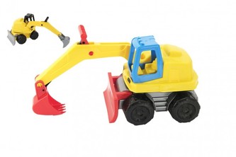 Bagr/Nakladač plast 40x18cm 2 barvy na volný chod