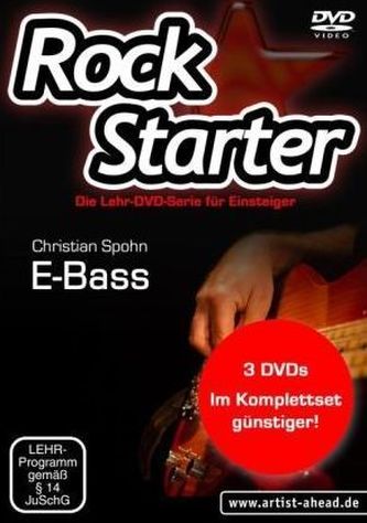Rockstarter, E-Bass, 3 DVDs. Vol.1-3