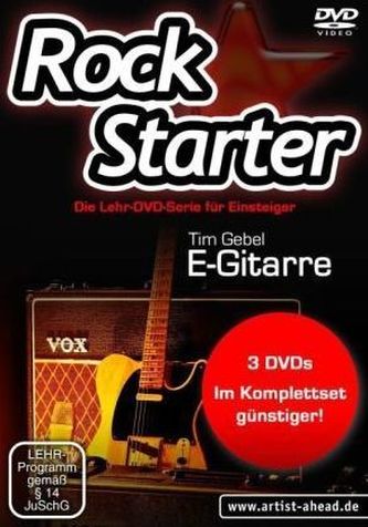 Rockstarter, E-Gitarre, 3 DVDs. Vol.1-3