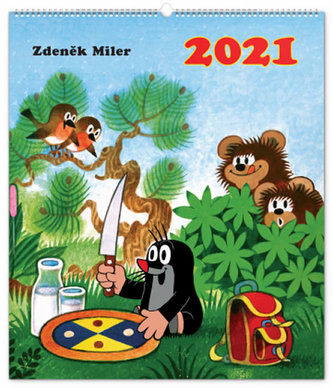 Kalendář 2021 nástěnný: Krteček, 48 × 56 cm