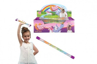 Hůlka se třpytkami jednorožec plast 31 cm 1 ks