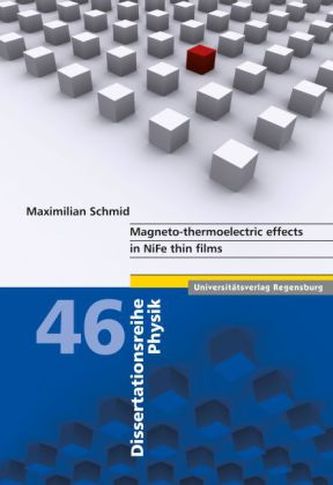 Magneto-thermoelectric effects in NiFe thin films
