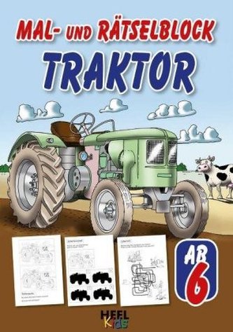 Mal- und Rätselblock Traktor