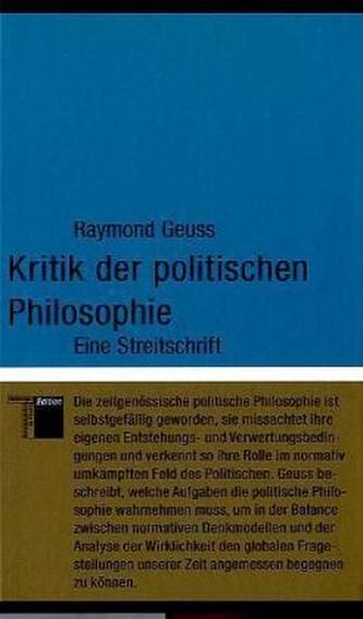 Kritik der politischen Philosophie