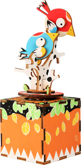 Small Foot Dřevěná stavebnice muzikální dekorace ptáčci
