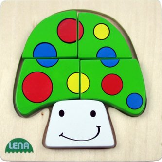 Lena Dřevěné puzzle houba