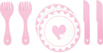 Small Foot Dřevěný set nádobí srdce