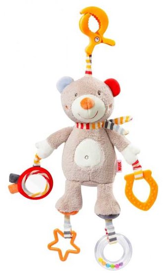 NUK FOREST FUN Hračka s klipem Méďa