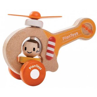 PlanToys Helikoptéra oranžová