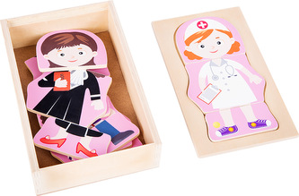 Small Foot Dřevěné puzzle dívčí sen povolání