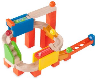 Wonderworld Dřevěná kuličková dráha TRIX - Dvojitá jízda