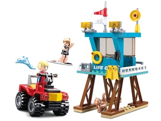 Sluban Town Strážci pláží M38-B0670 Strážní věž a čtyřkolka