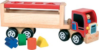 Santoys Dřevěný nákladní kamion s vhazováním tvarů