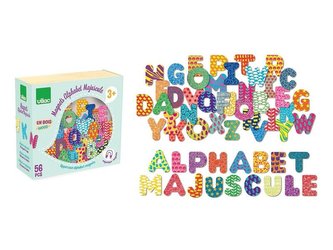 Vilac Dřevěné magnetky tiskací abeceda 56ks