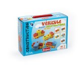 Jeujura Dřevěná stavebnice 29 dílků dopravní prostředky