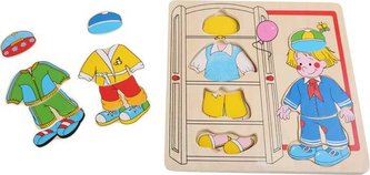 Small Foot  Puzzle chlapec se obléká