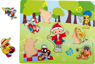 Small Foot Dřevěné vkládací puzzle Sandman