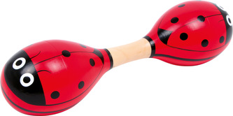 Small Foot Set maraca dřevěné rumbakoule beruška 2 ks