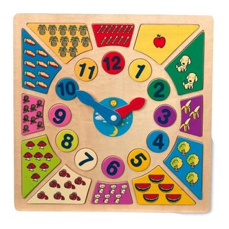 Small Foot Vkládací výukové puzzle nauč se hodiny