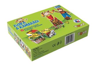 Dřevěné obrázkové kostky kubusy - Zuzka a kamarádi - 12 ks