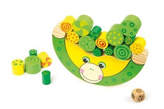 Small Foot Dřevěná motorická hra balancující žába