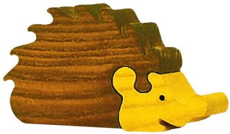 Dřevěné vkládací puzzle z masivu - Velký ježek